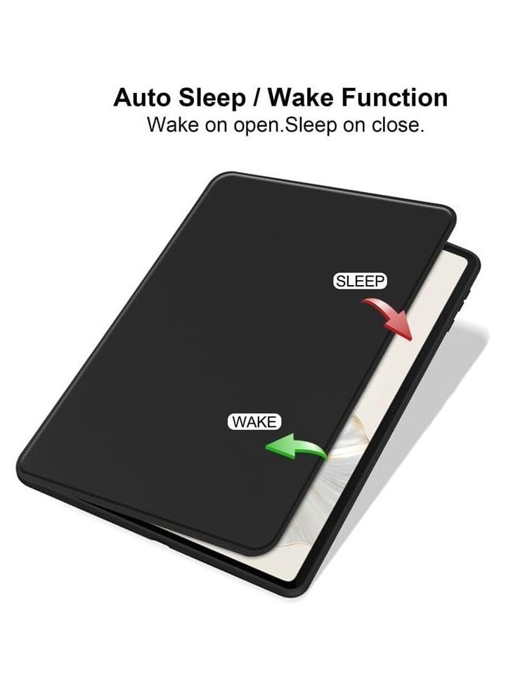 VKL Case Compatible with Honor Pad 9 12.1 inch with Pen Holder, 360 Degree Swivel Stand Folio Flip Smart Tablet Cover Auto Sleep/Wake Tablet Case (Black) - Image 2