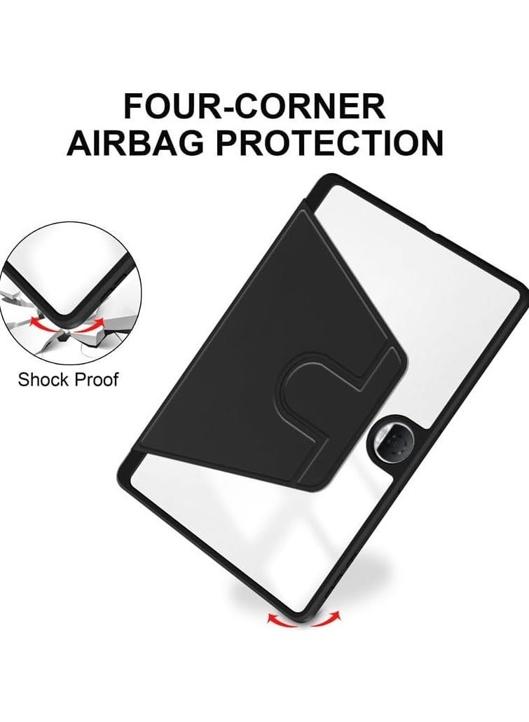 VKL Case Compatible with Honor Pad 9 12.1 inch with Pen Holder, 360 Degree Swivel Stand Folio Flip Smart Tablet Cover Auto Sleep/Wake Tablet Case (Black) - Image 5