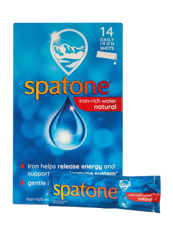 Spatone Original Iron Rich Water, Natural Iron Supplement Sachets, 14 Count - Image 1