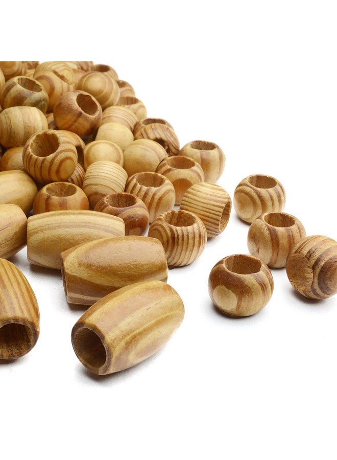BronaGrand Natural Wooden Beads 100Pcs Large Wooden Spacer Beads Unfinished Tube Beads With Grain For Bracelet Pendants Crafts Diy Jewelry Making Hole 10Mm - Image 4
