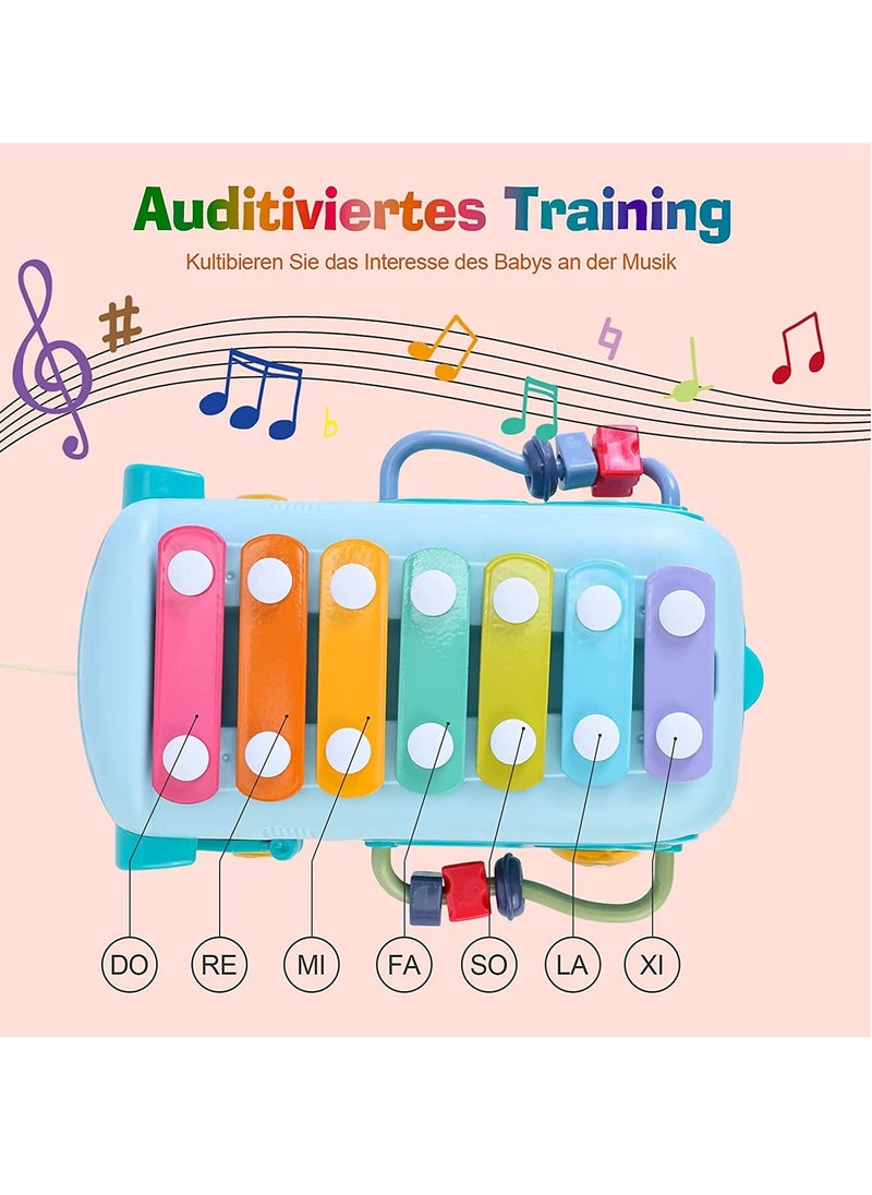 Baby Toys 12 18 Months Baby Musical Toys Toy Bus Includes Xylophone, Shape Sorter, Pull Along Toys for 1 Year Old Boys Early Educational Baby Toys 18 Months Best Gift for Boys Girls - Image 4