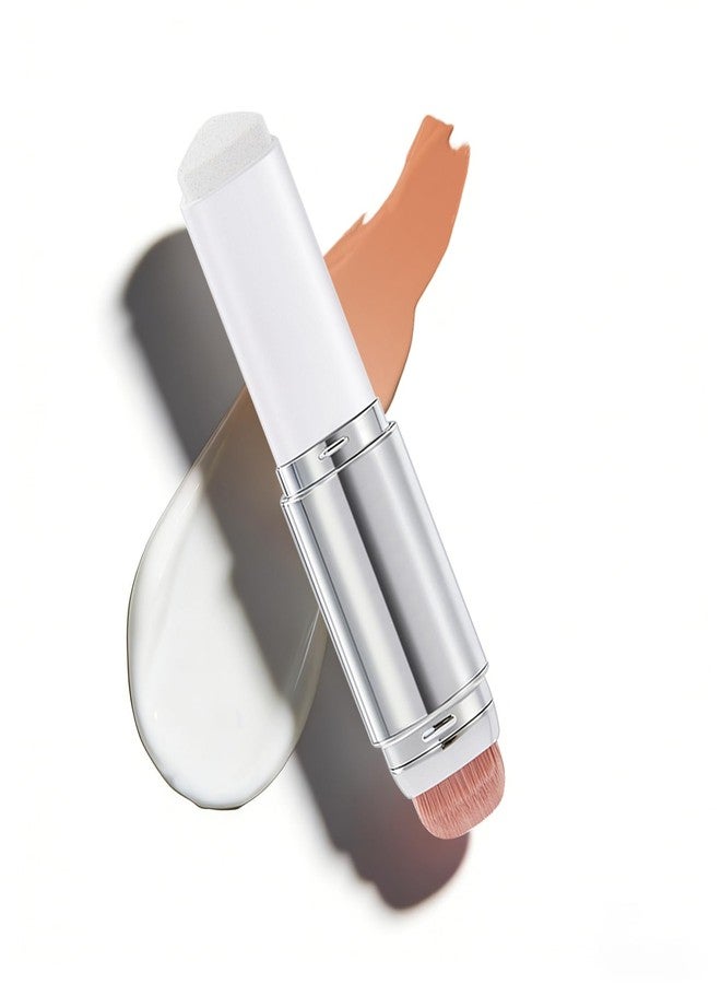 OETUIOW Color Changing Foundation Stick, 2-in-1 Dual-Ended Skin Matching Foundation with Detachable Brush, Lightweight Non-Greasy Moisturizing Face Makeup (3#Medium) - Image 1