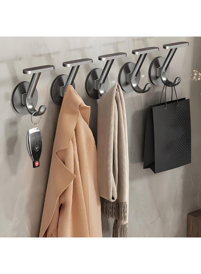 ZERIFAM Hanging Coat Hooks, 4PCS Wall Mount Coats Towel Hooks, Adhesive Coat Hangers Key Holder for Wall No-Drill for Outdoor, Bag Hanger, Home,Bathroom, Indoor, Hang Sticky Duty  - Image 5