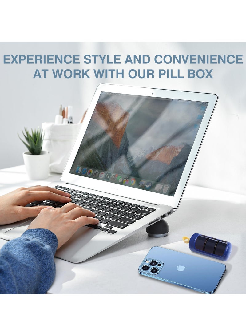 SYOSI 2 Pcs Small Pill Case, Mini Portable Pill Box, Travel 3 Compartment Pill Organizer, Daily Mini Medicine Pill Supplement Organizer Box for Pills, Vitamin, Cod Liver Oil - Image 5