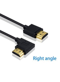 Duttek 4K Hdmi Cable Hdmi To Hdmi Cable Extreme Thin Right Angled Hdmi Male To Male Extender Coiled Cable For 3D And 4K Ultra Hd Tv Stick Hdmi 2.0 Cord Extension Converter(Hdmi Extender) (1.2M 4Ft)  - Image 3