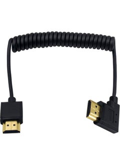 Duttek 4K Hdmi Cable Hdmi To Hdmi Cable Extreme Thin Right Angled Hdmi Male To Male Extender Coiled Cable For 3D And 4K Ultra Hd Tv Stick Hdmi 2.0 Cord Extension Converter(Hdmi Extender) (1.2M 4Ft)  - Image 2