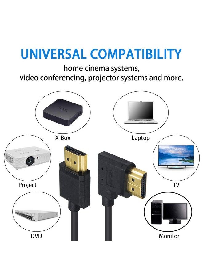 Duttek 4K Hdmi Cable Hdmi To Hdmi Cable Extreme Thin Right Angled Hdmi Male To Male Extender Coiled Cable For 3D And 4K Ultra Hd Tv Stick Hdmi 2.0 Cord Extension Converter(Hdmi Extender) (1.2M 4Ft) - Image 5