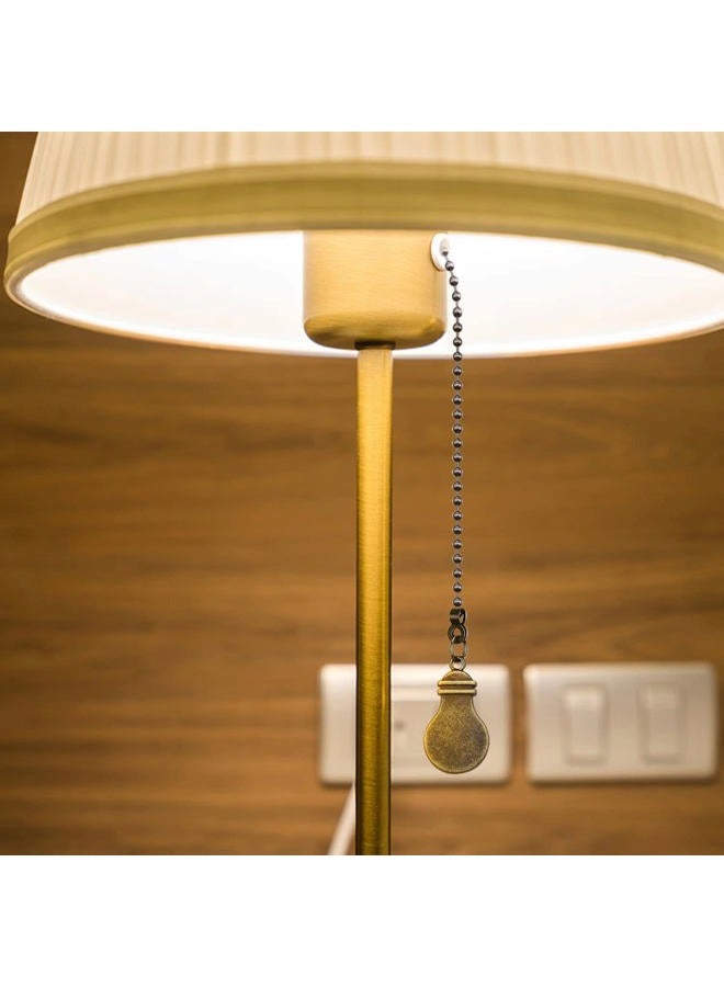 Dotlite 2Pack Metal Fan Light Pull Chains,3mm Diameter Beaded Decorative Ceiling Fan Pull Chain Pendant Extension,12in Fan and Bulb Shape Ornaments Cord Extender for Ceiling Fan Lamp,Bronze - Image 5