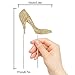 LINGTEER High Heel Gold Rhinestone Crystal Cake Topper Perfect for Birthday Wedding Anniversary Party Keepsake Sparkle Decoration - Image 4
