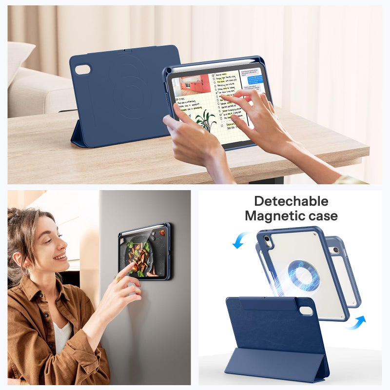 SPARIN Case for iPad mini 7 A17 Pro 2024/iPad Mini 6 2021 8.3 Inch, Detachable Magnetic Cover, Portrait/Landscape Stand with Pencil Holder, Support Auto Wake/Sleep (Navy Blue) - Image 5