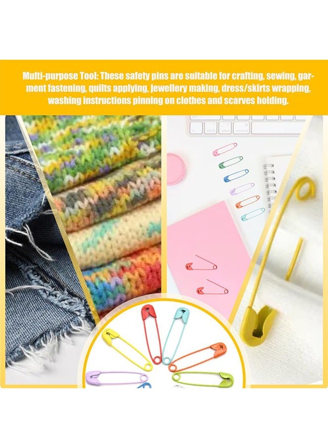 Lemon 120 Pieces Safety Pin, Colored Safety Pin, Metal Safety Pins, for Clothing Sewing Handicrafts Jewelry Making (Colour) - Image 4