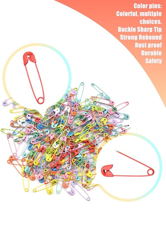 Lemon 120 Pieces Safety Pin, Colored Safety Pin, Metal Safety Pins, for Clothing Sewing Handicrafts Jewelry Making (Colour) - Image 5