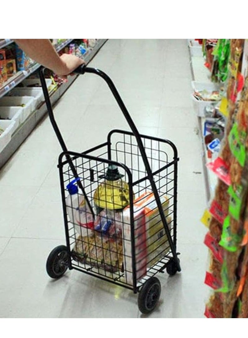 Folding Shopping Cart Portable Day Grocery Cart, Lightweight Sundry Cart Luggage Trolley Can Climb Stairs,For Shopping Malls/Mall Warehouses/KTV Shopping Trolleys - Image 1