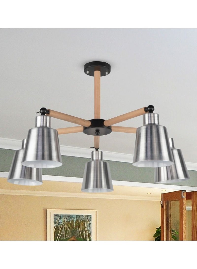 Miara Ceiling Lamp | modern decorative LED E27 pendant light ceiling lamp hanging | suitable for any room | Color: Silver | Size: 42x64 cm