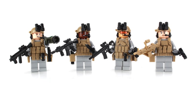 Battle Brick دبابة بريك بارتفاع 16 بوصة قوات خاصة مخصصة رينجرز مخصصة متوافقة مع قطع LEGO 90 معدات مصنوعة في الولايات المتحدة الأمريكية ميني فيغ حقيقية للأعمار من 10 إلى AFOL - Image 3