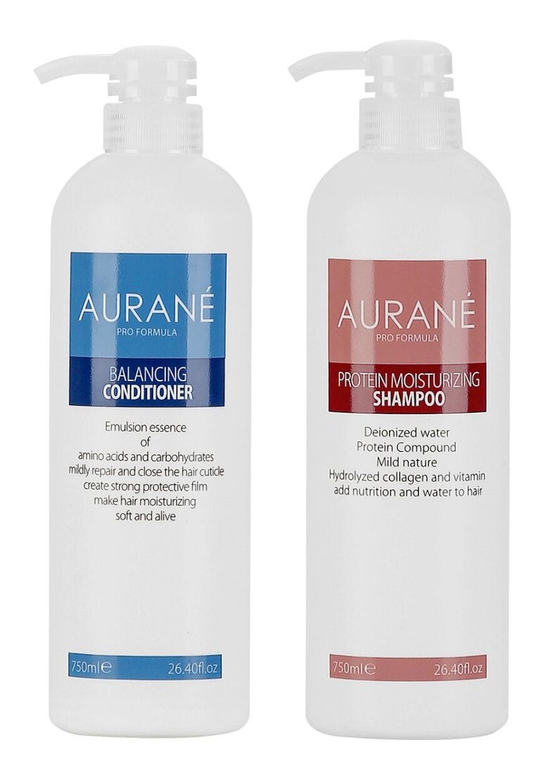 AURANE Moisturizing Shampoo and Conditioner Sets for Color Treated Hair - Daily Use Cleansing Dry to Normal Sulfate Paraben-Free - All Hair Types for Men and Women  - Image 1