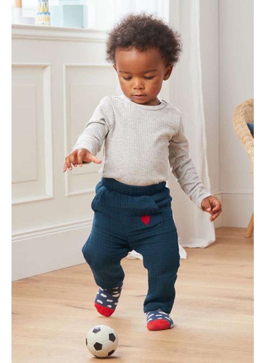 Tchibo Toddlers Boy Textured Pull,On Pants, Navy  - Image 1