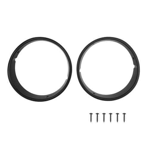 Hooke Road Wrangler TJ Matte Black Headlight Bezels Cover Trim for 19972006 Jeep Wrangler TJ Pair