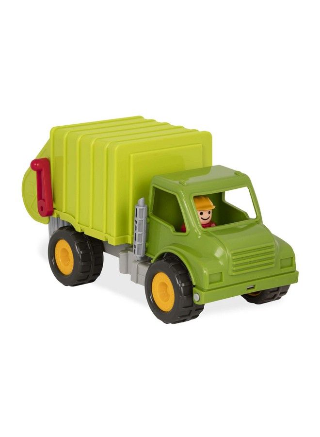 BATTAT Garbage Truck With 2 Garbage Bins & 1 Driver Toy Trucks For Toddlers 18M+, Lime Green - Image 2