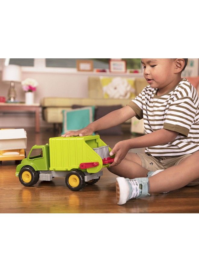 BATTAT Garbage Truck With 2 Garbage Bins & 1 Driver Toy Trucks For Toddlers 18M+, Lime Green - Image 4