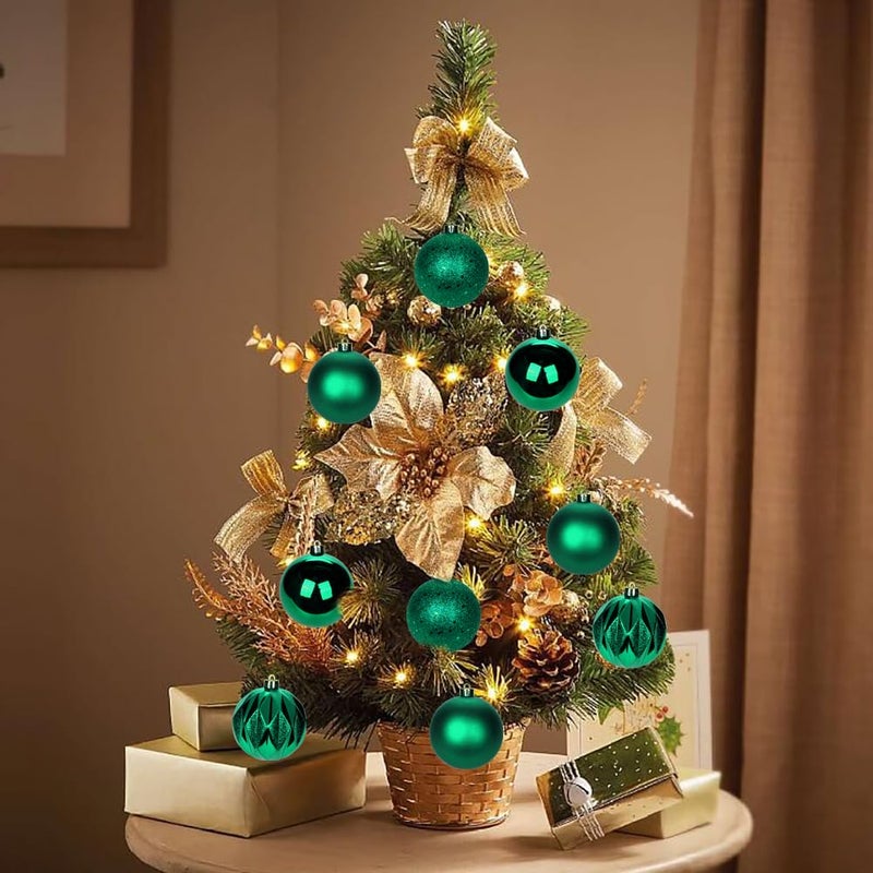 Briful 12pcs 3.15 "" عيد الميلاد الكرة الحلي عازلة الخضراء داكنة ديكورات شجرة عيد الميلاد عيد الميلاد كرات الهالوين الحلي د؟ - Image 4