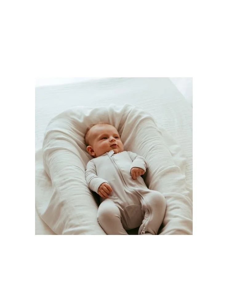 Anvi Baby Bamboo Swaddle and Sleep Suit Newborn Gift Set Grey