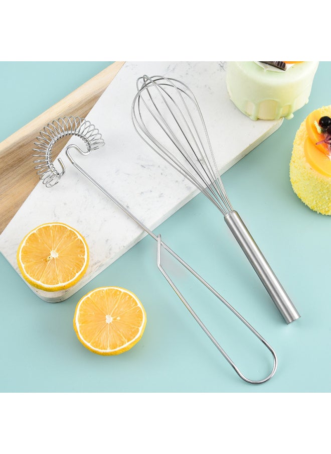 Generic Spot Stirring Stick Baking Tool Stainless Steel Spring Egg Beater Egg Mixer Cream And Dough-Color:Spring Egg Beater  - Image 2