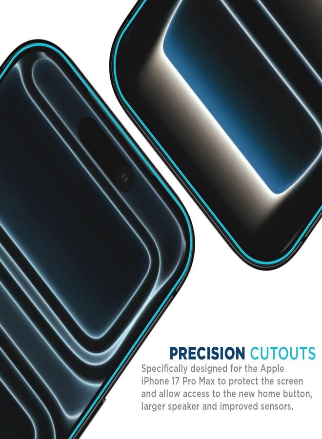 Tech Armor for iPhone 17 Pro Max Screen Protector 6.9 inch - Ballistic Glass, Case Friendly, Sensor Protection, HD, 9H Hardness, Tempered Glass Screen Protector 17 Pro Max, 3 Pack - Image 3
