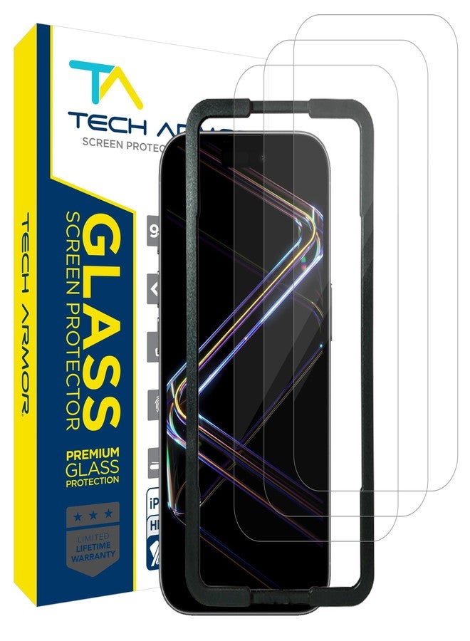 Tech Armor for iPhone 17 Pro Max Screen Protector 6.9 inch - Ballistic Glass, Case Friendly, Sensor Protection, HD, 9H Hardness, Tempered Glass Screen Protector 17 Pro Max, 3 Pack - Image 1
