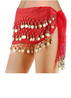 Generic Belly Dance Hip Scarf Waist Belt With Gold Coins  - Image 1