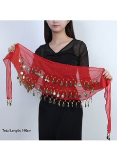 Generic Belly Dance Hip Scarf Waist Belt With Gold Coins  - Image 3