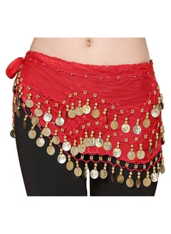 Generic Belly Dance Hip Scarf Waist Belt With Gold Coins  - Image 4
