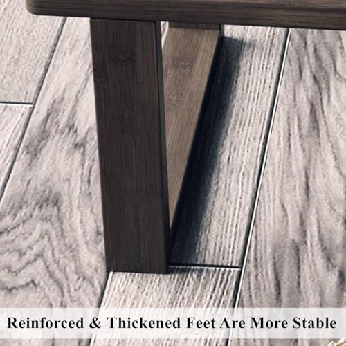 Runam Woods Simple&Premium Japanese Style Low Height Floor Meditation/Tea/Coffee/Tatami Table for Living Room, Bedroom, Solid Wood Low Study/Laptop Desk Table. (66cm- Long) - Image 4