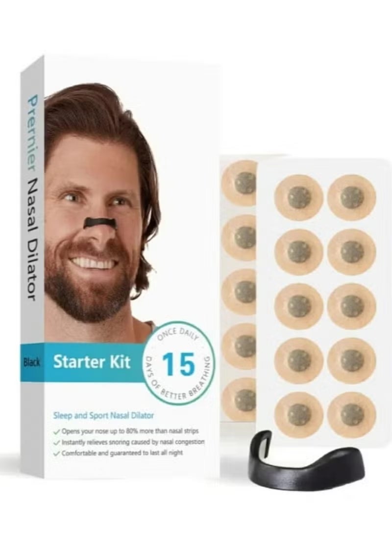 Aijmil نوم أفضل، شرائط أنفية مضادة للشخير، رقعة أنفية آمنة وفعالة، تنفس أفضل، شرائط أنفية لتحسين التنفس، معدات مضادة للشخير لكلا الجنسين للاستخدام المنزلي (15 زوجًا من رقعة الأنف، متوفرة باللون الأبيض)