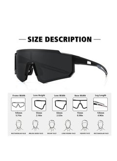 GUDOO Polarized Sports Sunglasses for Men Women Driving Fishing Cycling Mountain Bike Sunglasses UV400 Protection  - Image 2