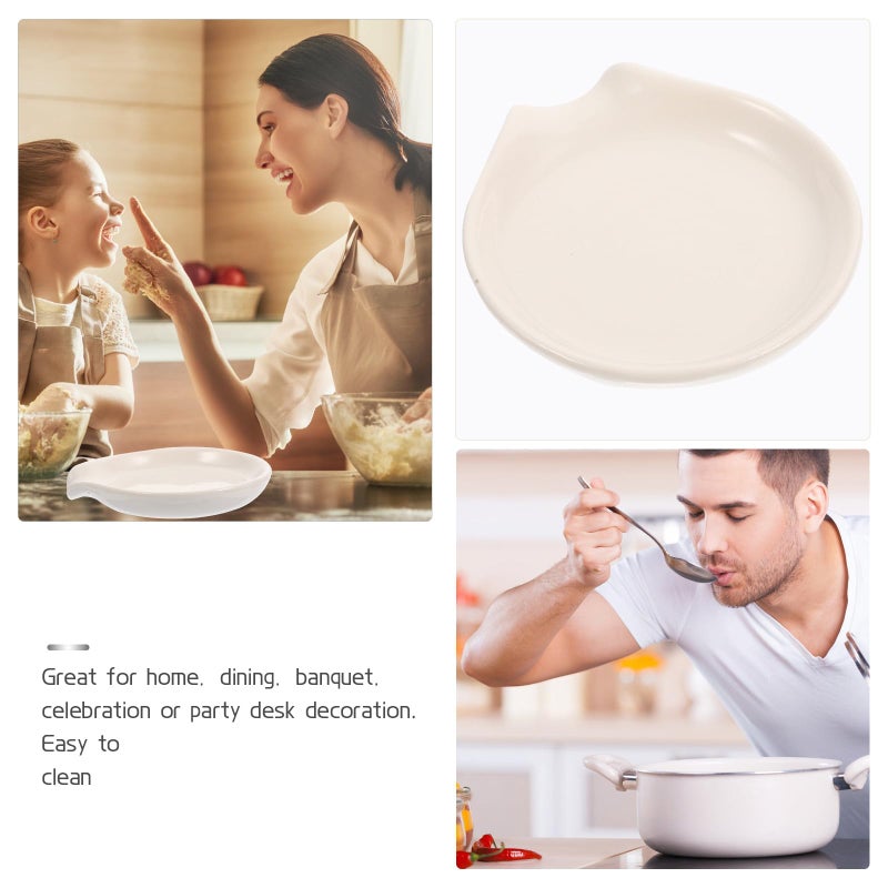 Ceramic Spoon Rest Heat Resistant Holder Practical Kitchen Countertop Rack - Image 4