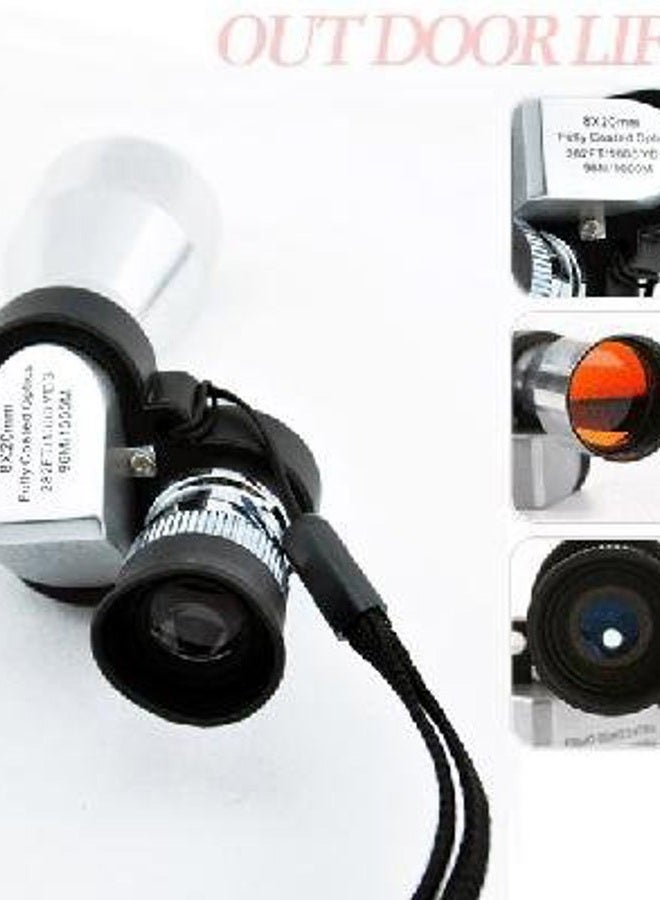 Meco Mini 8 x 20mm Portable Pocket Adjustable Monocular Telescope For Outdoor Sports Hiking Bird Watching - Image 4