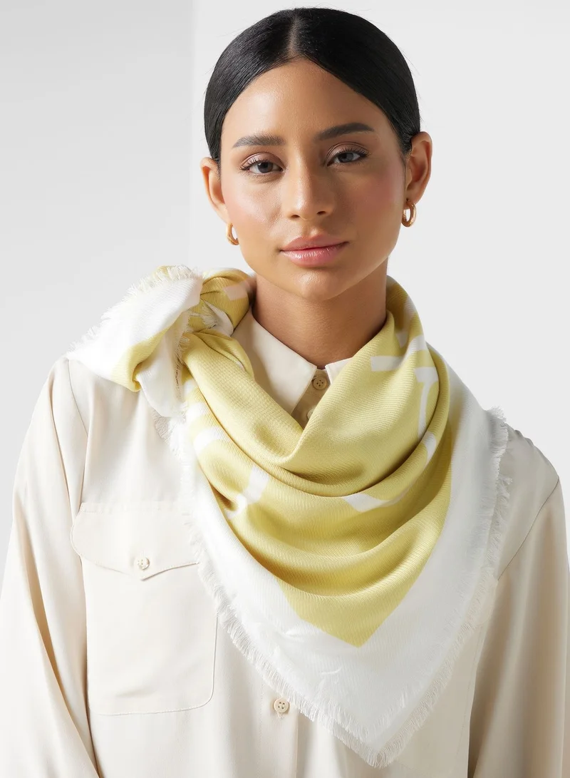 CALVIN KLEIN Logo Detailed Scarf