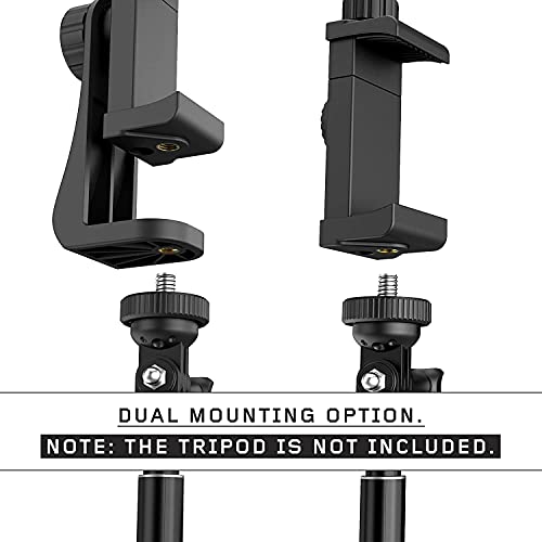 HUMBLE® 360-Degree Cell Phone Holder with Adjustable Clamp Phone Tripod Mount Adapter Compatible with Smartphones & All Types of Tripods with 1/4 Screw - Image 5