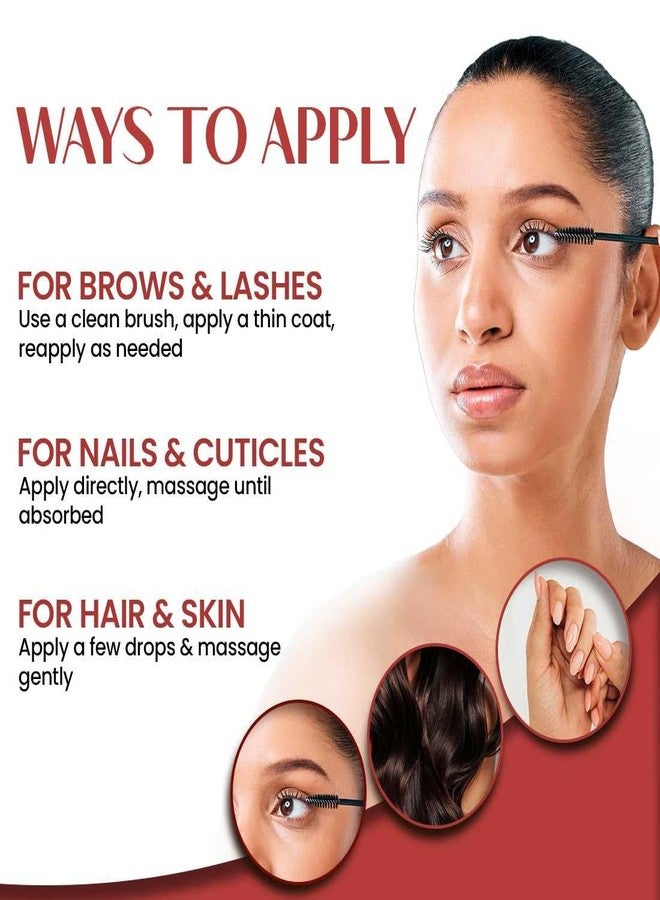 Nature Sure Castor Oil 200ml Arandi Tel for Brows, Lashes and Nails, Virgin Cold-Pressed Hair Oil IP-Grade, Repairs Cracked Heels - Image 3