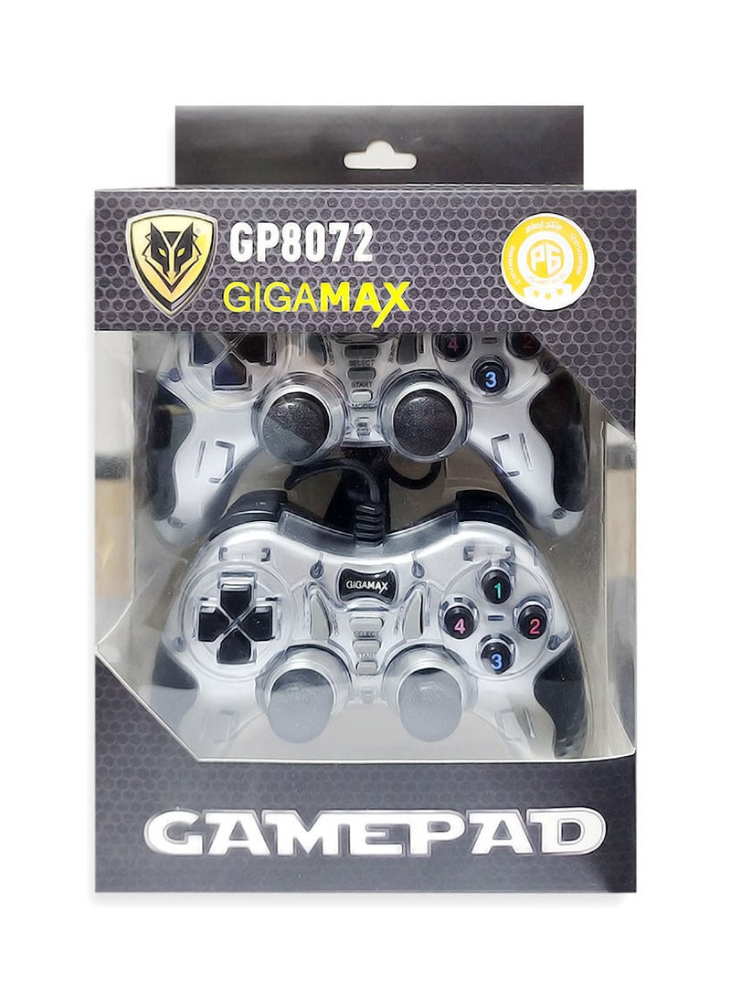 جيجاماكس مجموعة ذراع تحكم USB مكونة من 2 ذراع تحكم USB - رمادي الموديل: GP8072  - Image 2