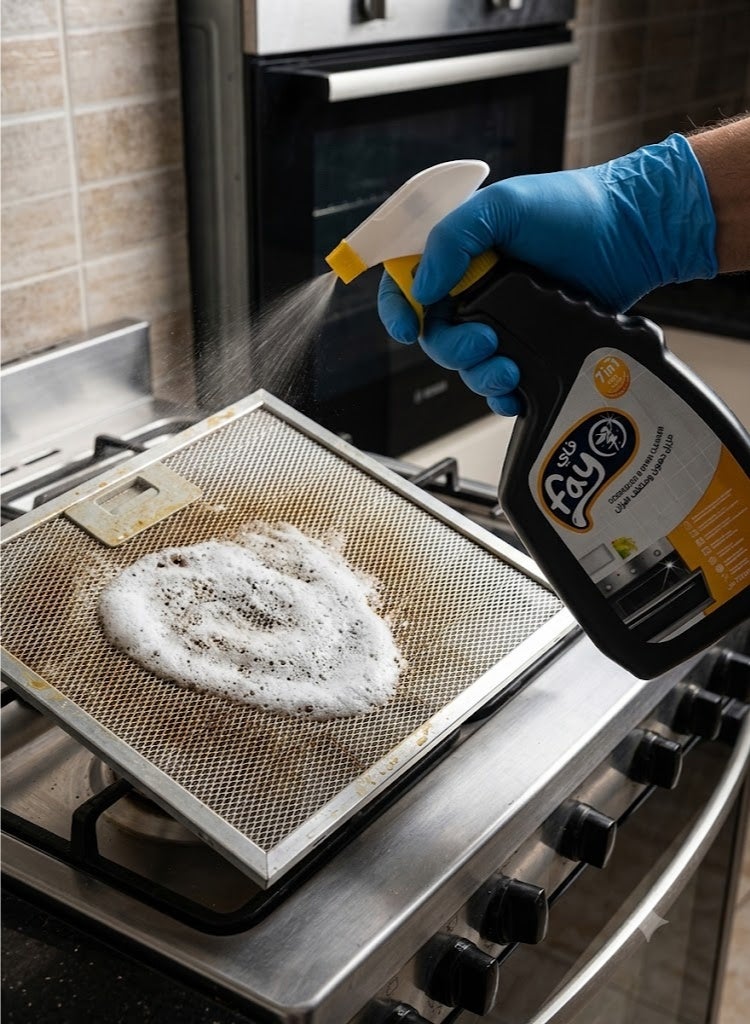 FAY 7 in 1 Oven Cleaner & Powerful Degreaser Spray 750ml, Heavy Duty Grease Remover for Kitchen, Grill & Bathroom, Tough Stain & Burnt Food Eliminator, Fabric & Carpet Cleaner - Image 5