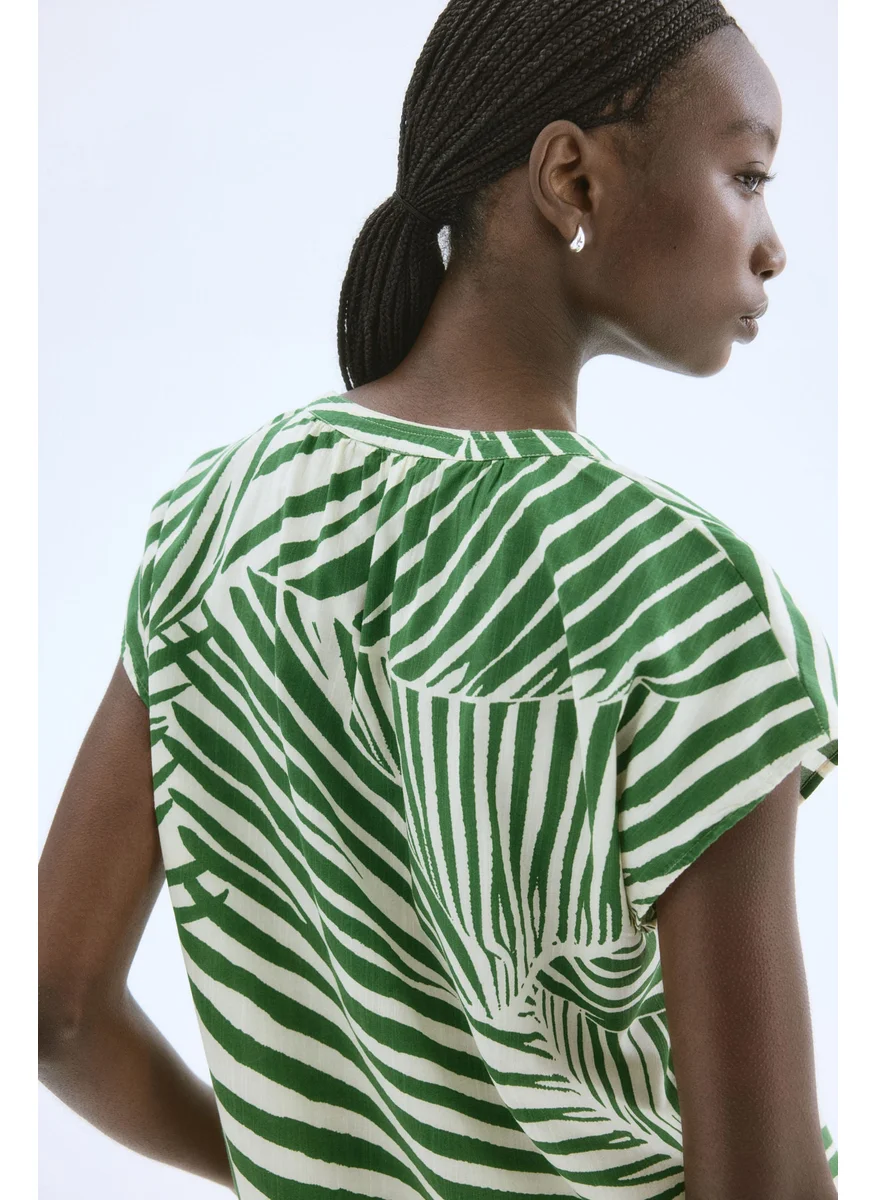 اتش اند ام Band-Collar Blouse
