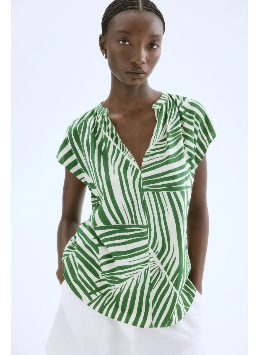اتش اند ام Band-Collar Blouse