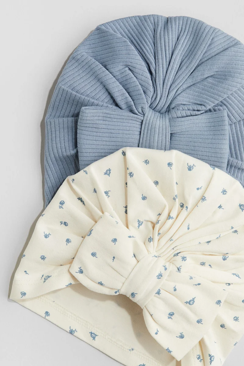 H&M 2-pack knot-detail hats