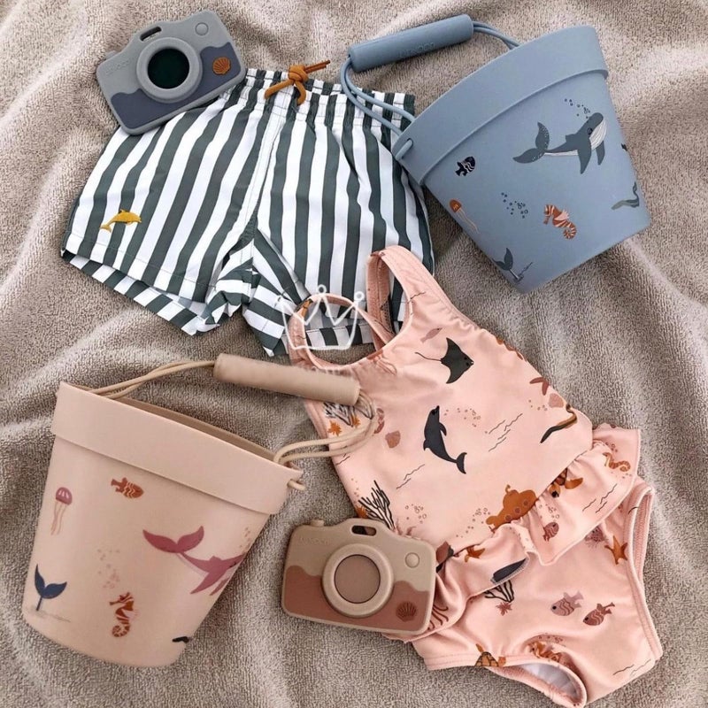 LDIOIF Toddler Girls Long Sleeve Swimsuit One Piece Bathing Suit Zip Rashguard Whale Dolphin Swimwear with Ruffle 18-24 Month Pink - Image 3