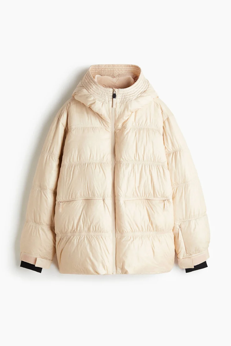 اتش اند ام جاكيت تزلج منفوخ مبطن بالريش من نسيج ثيرموموف