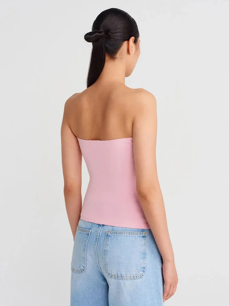 ديلفين Dilvin Strapless Slim-fit Jersey Blouse