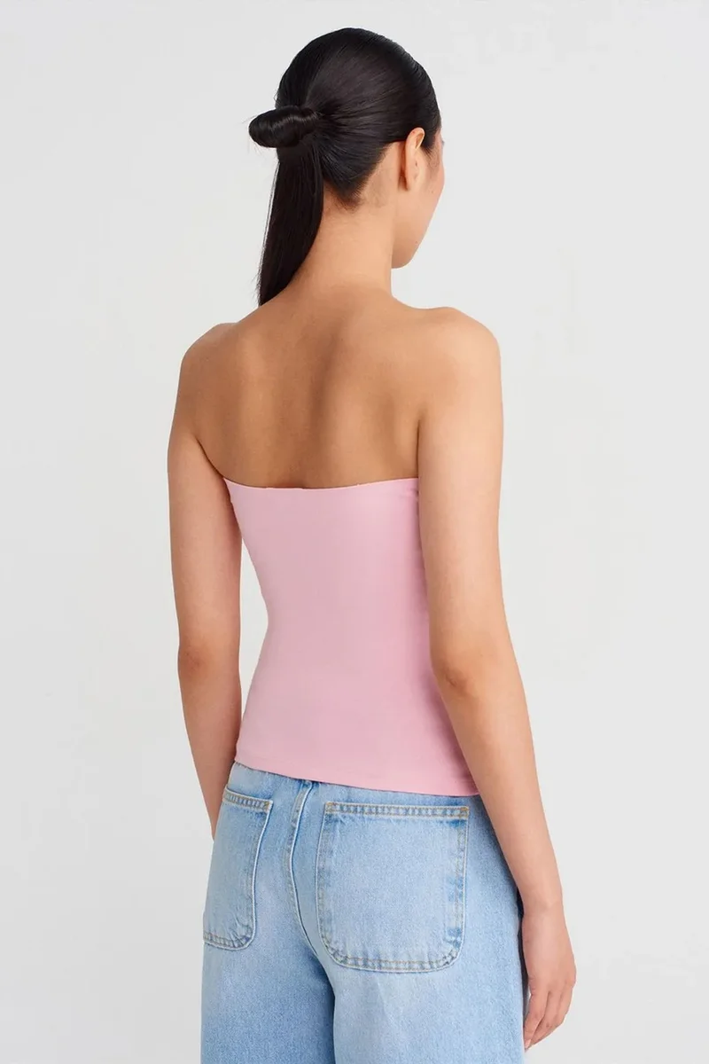 ديلفين DILVIN Strapless Slim-fit Jersey Blouse