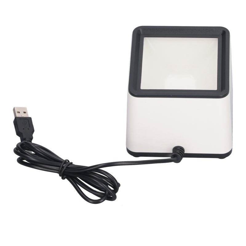 Hands Free Barcode Scanner ABS Desktop Barcode Reader with Voice Announcement - No Software Required for Supermarkets Pharmacies Bookstores - Image 4